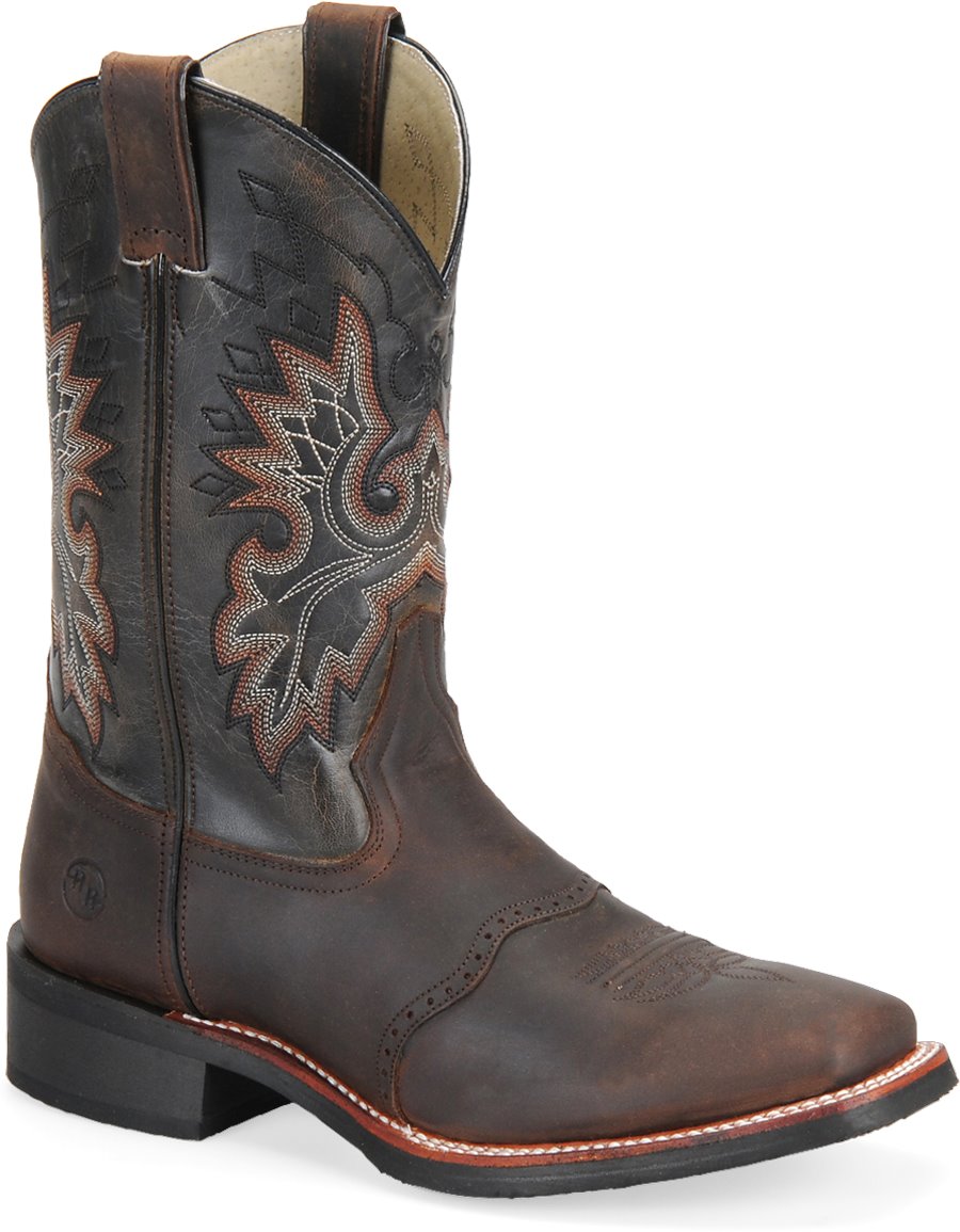 Double H Boot 11 Inch Square Toe Roper : Tan Crazy Horse - Mens